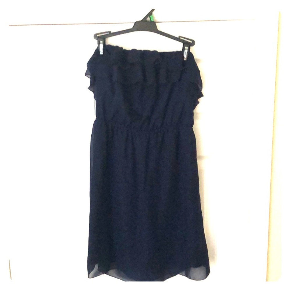 Strapless ruffle dress